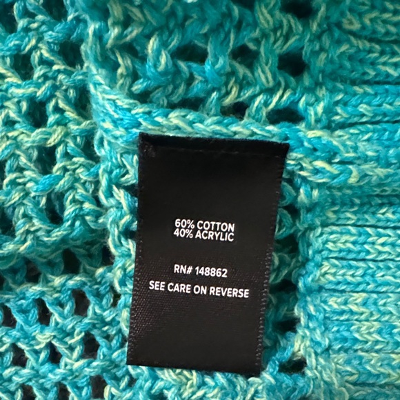 Torrid Teal V-Neck Sweater - Picture 10 of 11